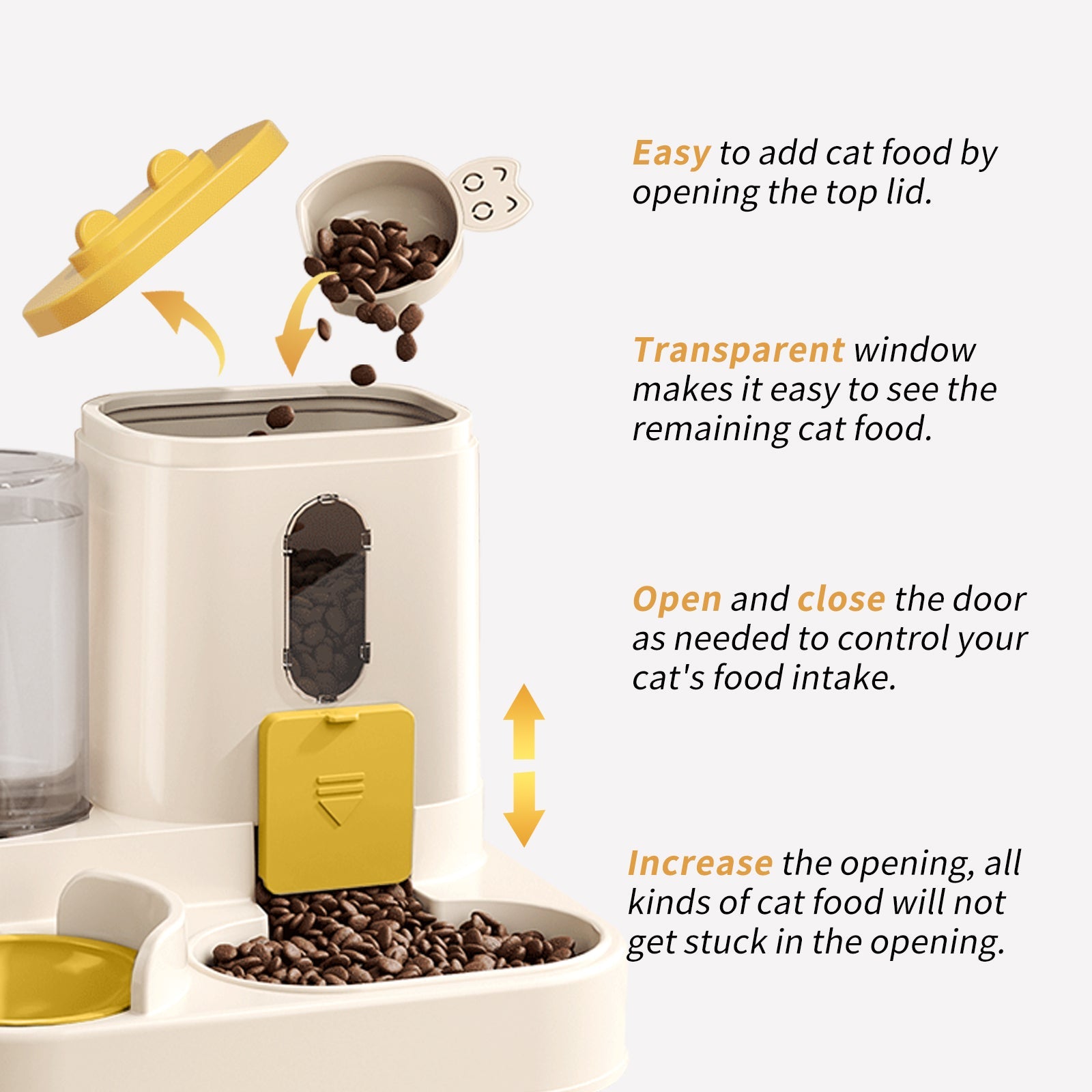 AuraPure™ Harmony Feeder | Integrated 2-in-1 Gravity Station – Auto-Refill Food & Water System for Busy Pet Parents
