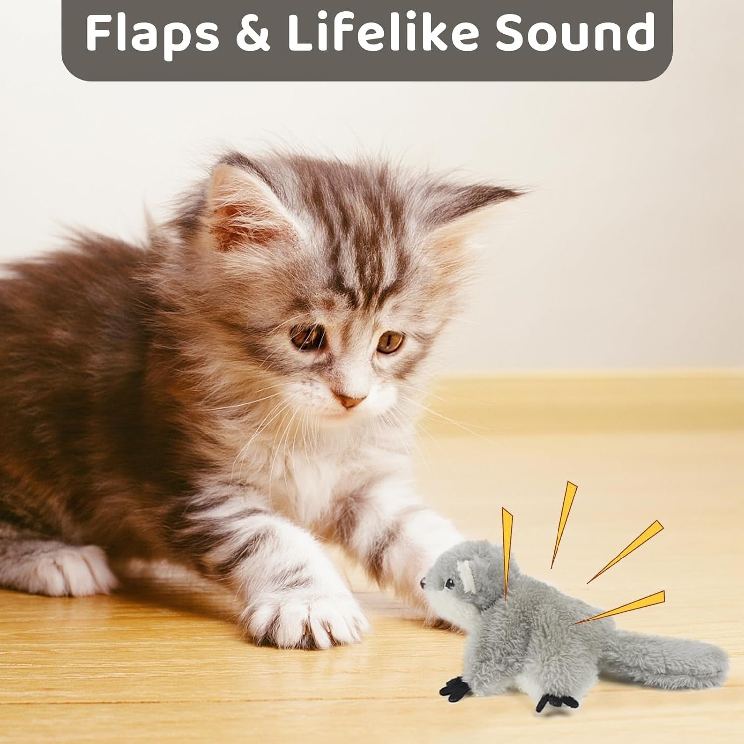 AuraPlay™ Kinetic Squirrel | Touch-Responsive USB Rechargeable Kicker – Plush Prey-Mimicking Toy for All Breeds