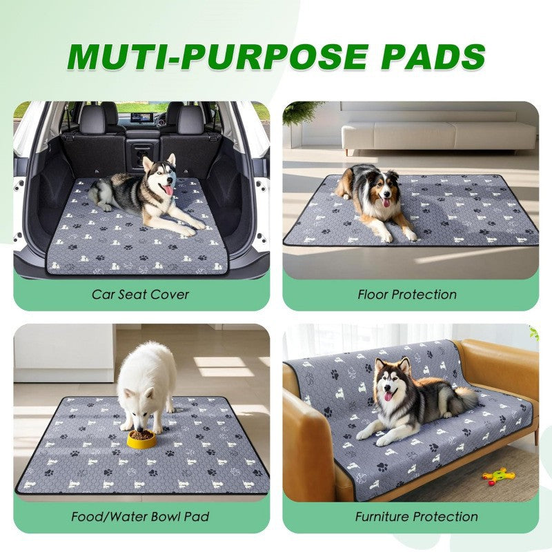 AuraPure™ Ever-Dry | Sustainable Reusable Training Pads – 4-Layer Heavy Duty Washable Mat for Puppies & Senior Pets