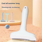AuraPure™ Pastel-Glide | Ergonomic Curved Deshedding Tool – Gentle Knot Remover with Macaron Aesthetic for Cats & Dogs
