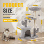 AuraEstate™ Skyline | Compact Feline Sanctuary – 33” Luxury Scratching Post with Contoured Cloud-Perch