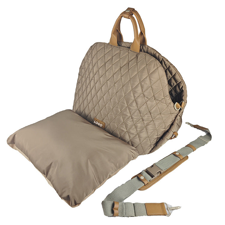 AuraGuard™ Sky-Lite | Ultra-Portable Folding Cat Carrier – Ergonomic Travel Crate with Security Lock & Shoulder Strap