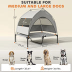 EliteExplorer™ | Raised Pet Cot & Sun-Shield - All-Terrain Travel Bed