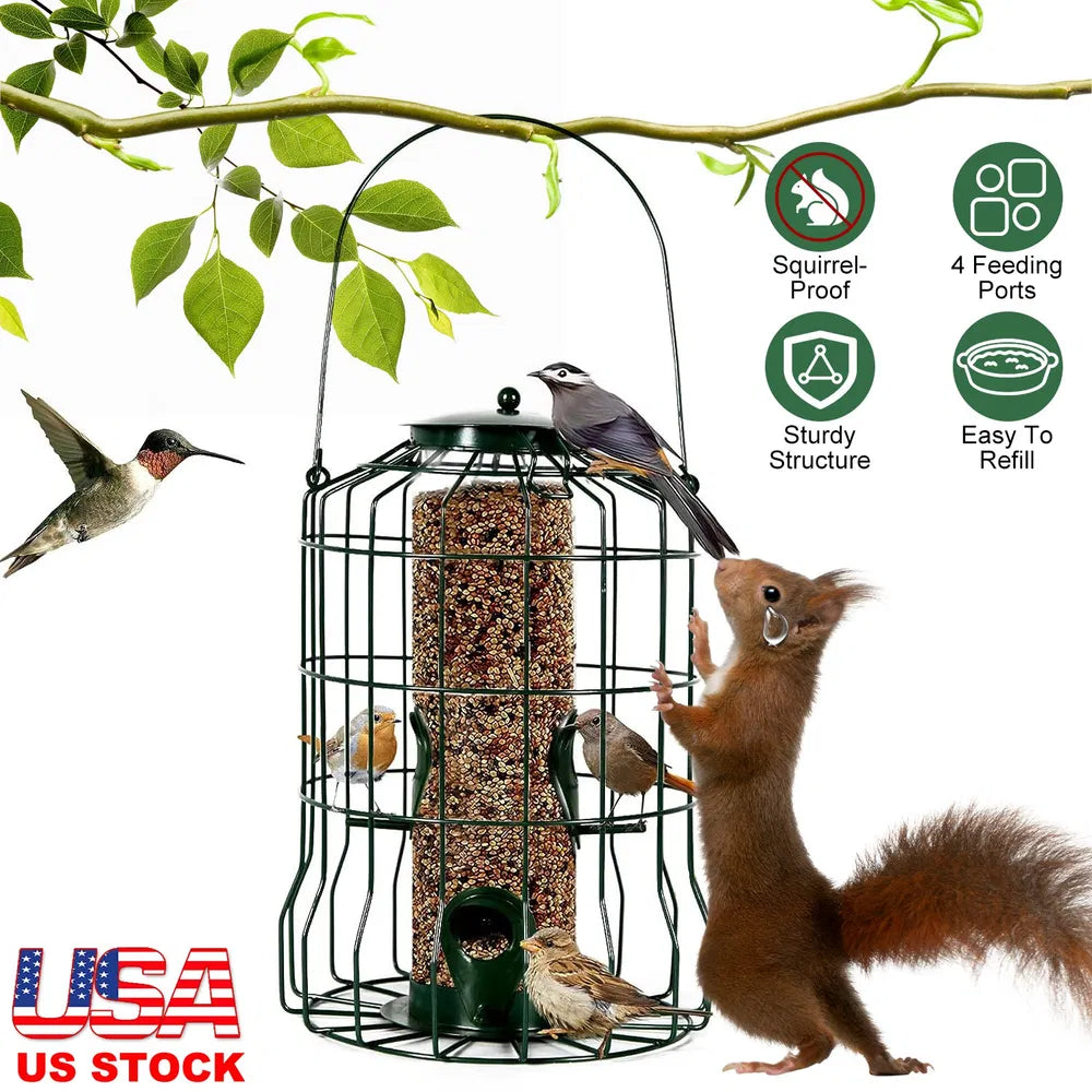 EliteSong™ | Heavy-Duty Outdoor Wild Bird Feeder - Iron-Clad Protection for Songbirds