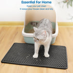 EliteShield™ | Easy-Empty Cat Litter Trapper - Splash Guard & Soft-Touch Paw Filter Mat