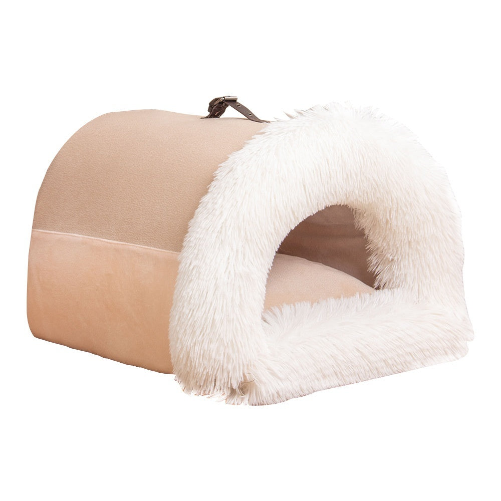 EliteHaven™ | Foldable Warm Pet Nest - Long-Plush Anti-Moisture Comfort Bed