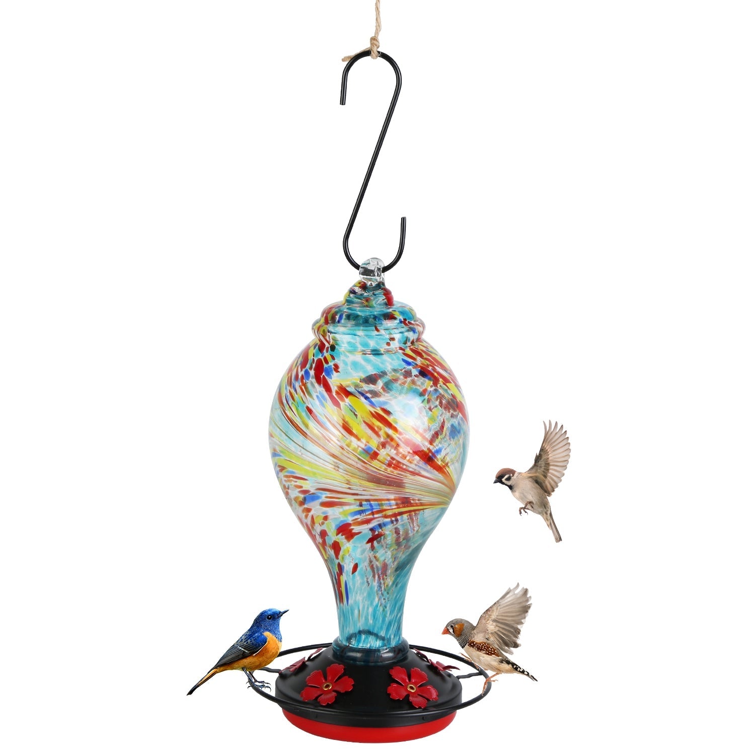 EliteNectar™ | Premium Hand-Crafted Hummingbird Oasis - Includes Ant Moat & Hanging Kit