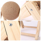 ApexCatch™ | Vertical Solid Wood Cat Scratching Orb - Aura Pet Elite
