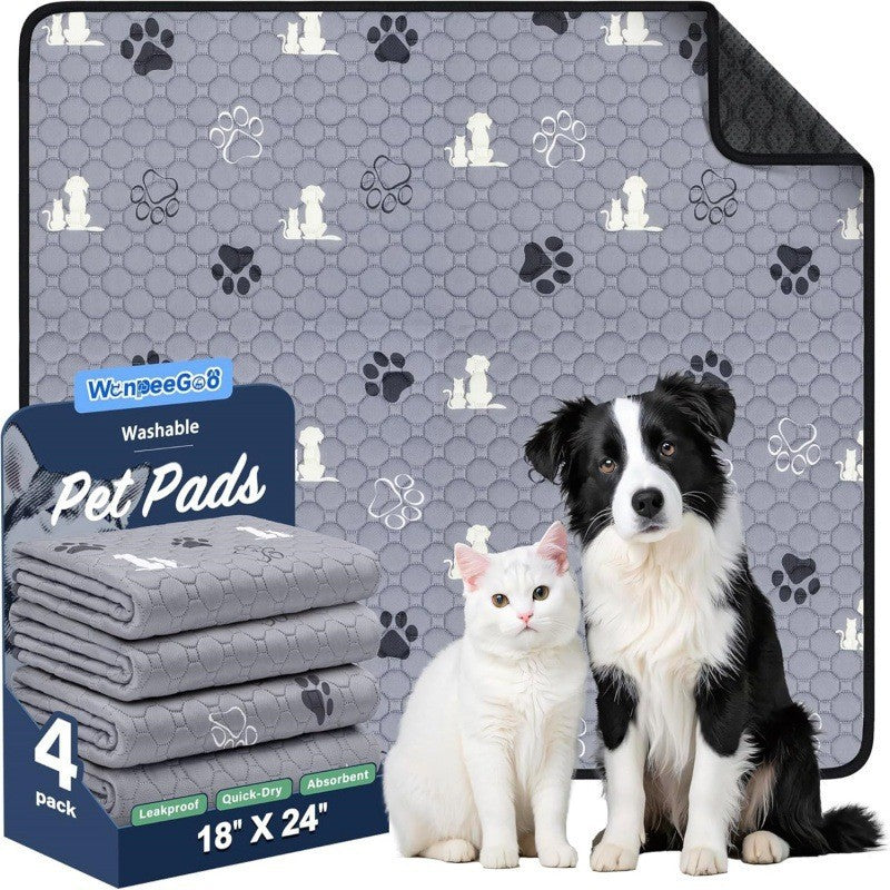 AuraPure™ Ever-Dry | Sustainable Reusable Training Pads – 4-Layer Heavy Duty Washable Mat for Puppies & Senior Pets