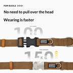 AuraGuard™ Guardian Collar | Heavy-Duty Reflective Collar with Custom ID Plate – Adventure-Ready & Escape-Safe