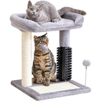 EliteKitten™ Oasis | Small Multipurpose Cat Tree - Plush Perch with Massage Arch & Play Ball