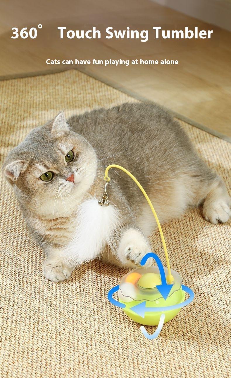 EliteBalance™ | 2-in-1 Treat Leaking Ball - Interactive Gravity Tumbler for Cats