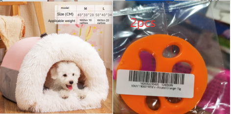 EliteHaven™ | Foldable Warm Pet Nest - Long-Plush Anti-Moisture Comfort Bed