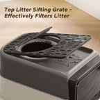 AuraPure™ Vault | Splash-Proof Enclosed Cat Litter Box – One-Way Exit Anti-Tracking System & Deodorant-Ready Station