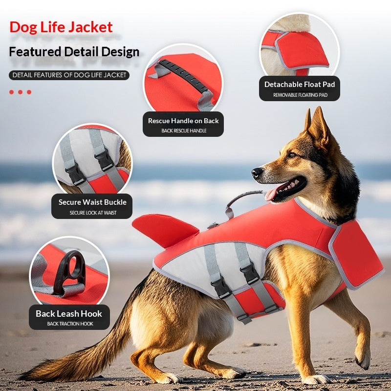 EliteRescue™ | Advanced Aquatic Safety Vest - Neck-Supportive & Towable Dog Swimwear