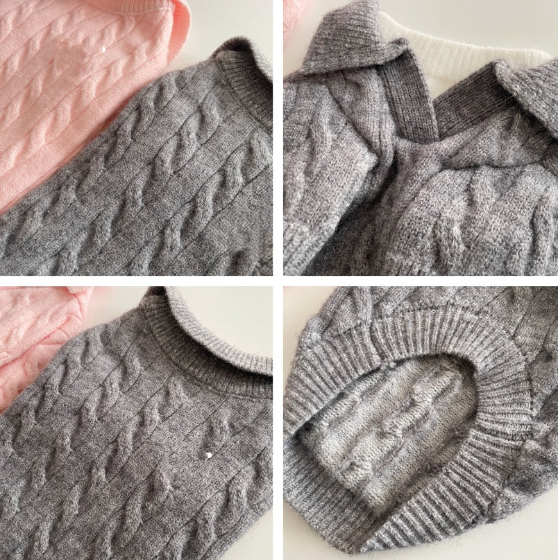 AuraStyle™ Winter-Edge | Premium Faux-Layered Dog Pullover – Thermal Soft-Knit Sweater for Cold Weather Comfort