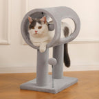 EliteNook™ | Compact Cat Tree with Cozy Sleep Tunnel - Plush Perch & Interactive Play Ball