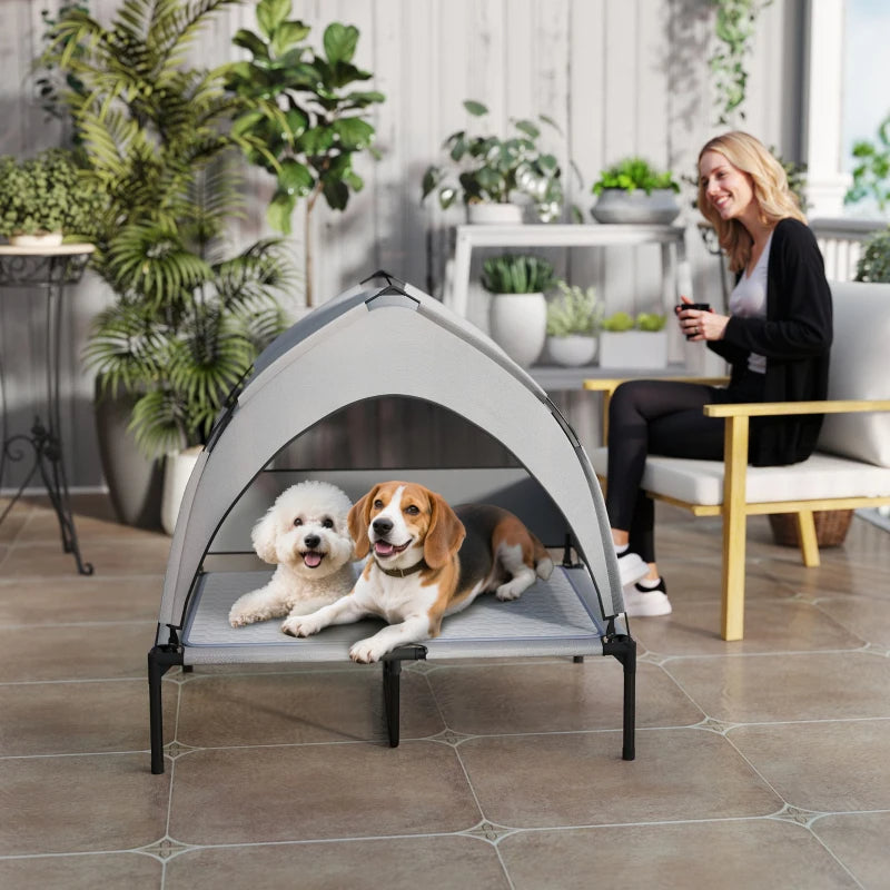 EliteExplorer™ | Raised Pet Cot & Sun-Shield - All-Terrain Travel Bed