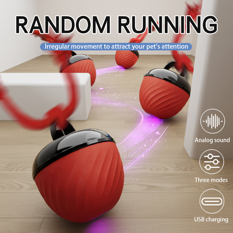 EliteAction™ | Multi-Surface Moving Pet Ball - USB Rechargeable Interactive Hunter