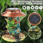 EliteLume™ | 2-in-1 Wild Bird Feeder & Garden Lantern - Solar-Charged Cardinal Feeder with S-Hook