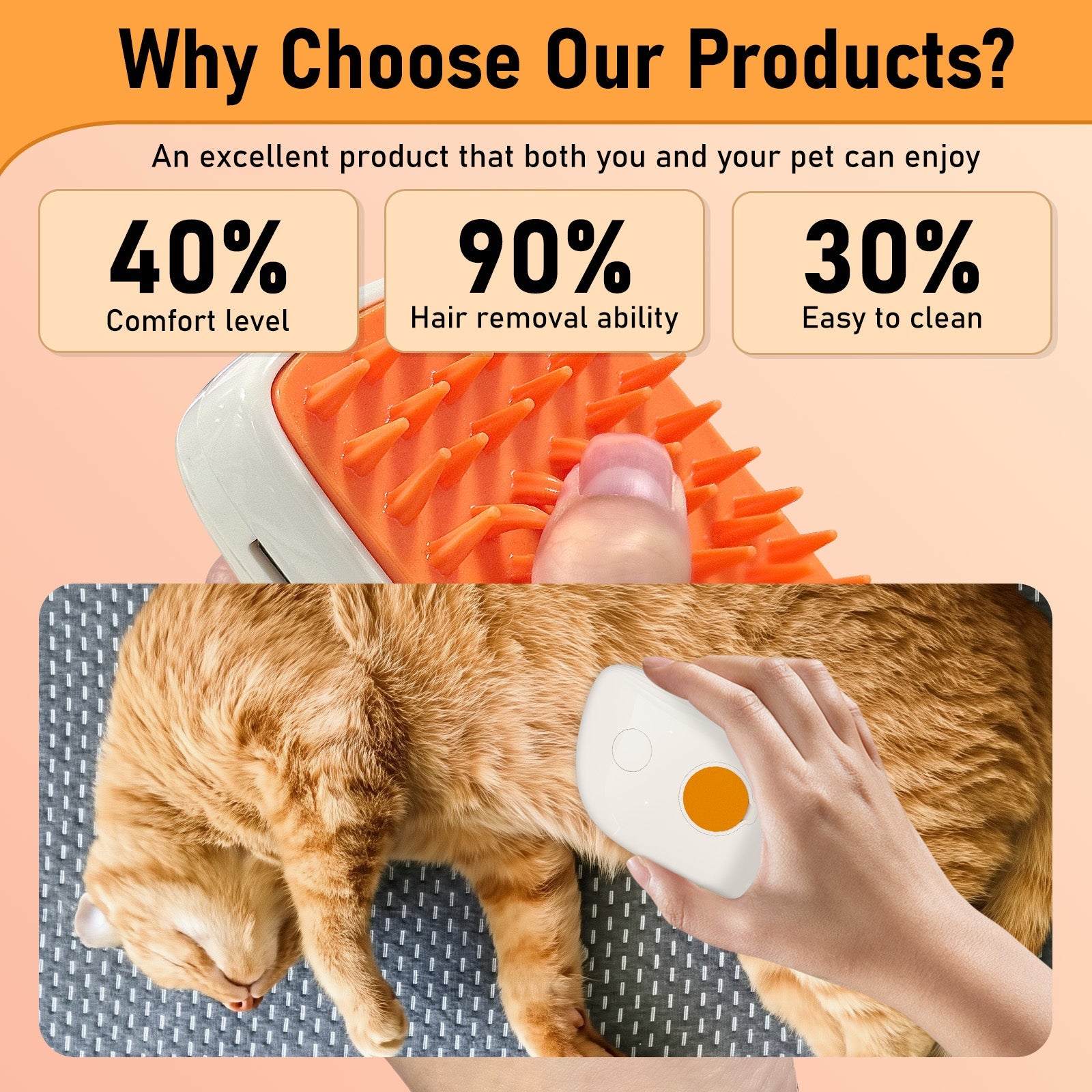 AuraSpa™ | 4-in-1 Steamy Cloud Brush - Professional Anti-Static & Shedding Solution