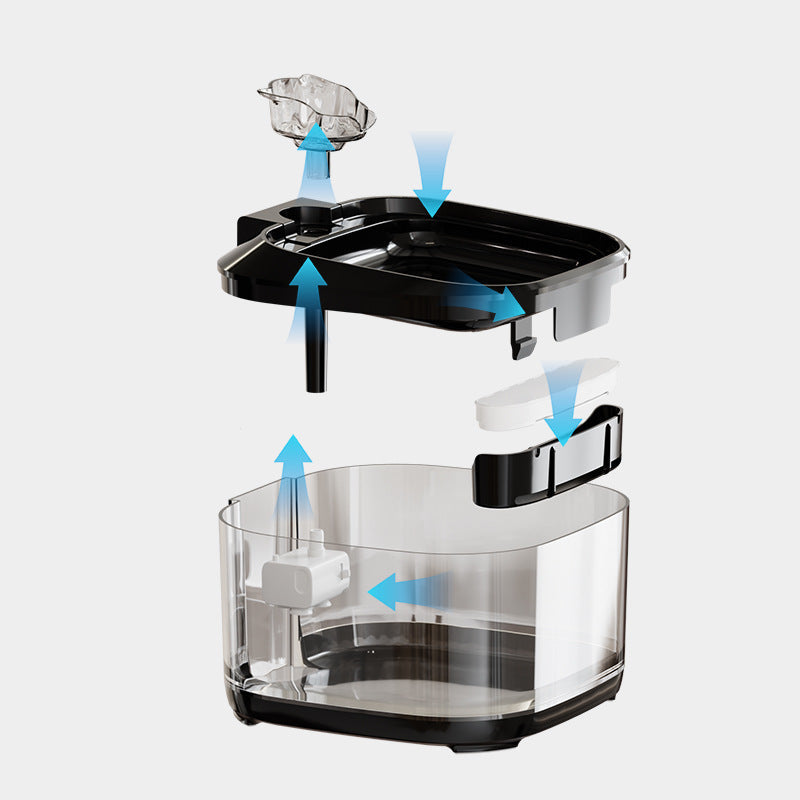 EliteCrystal™ | Smart Automatic Water Spring - Advanced 5-Layer Filtration Pet Fountain