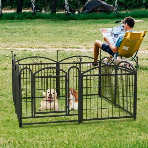 EliteFlow™ | Portable Pet Exercise Barrier - 8-Panel Secure Playpen for Puppies & Small Pets