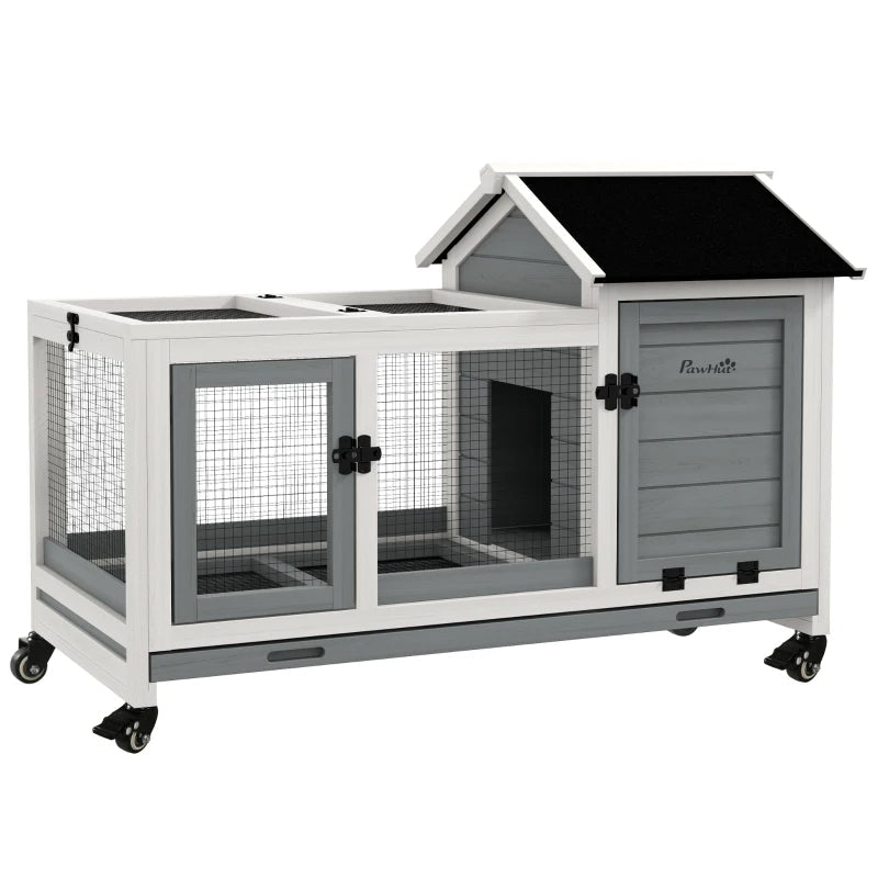 EasyGlide™ | 2-Story Small Animal Hutch with Pull-Out Tray