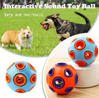 AuraPlay™ Echo-Bounce | Twin Set of Durable Jingle Balls – Safe Rubber Dental Chew for Sensory Play