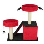 EliteVamp™ Cat Manor | 42” Gothic Climbing Frame - Luxury Padded Perches & Spider Play Station
