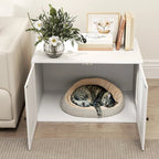 ChateauPaw™ | Luxury Cat Privacy Cabinet & Side Table - Aura Pet Elite
