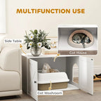 ChateauPaw™ | Luxury Cat Privacy Cabinet & Side Table - Aura Pet Elite