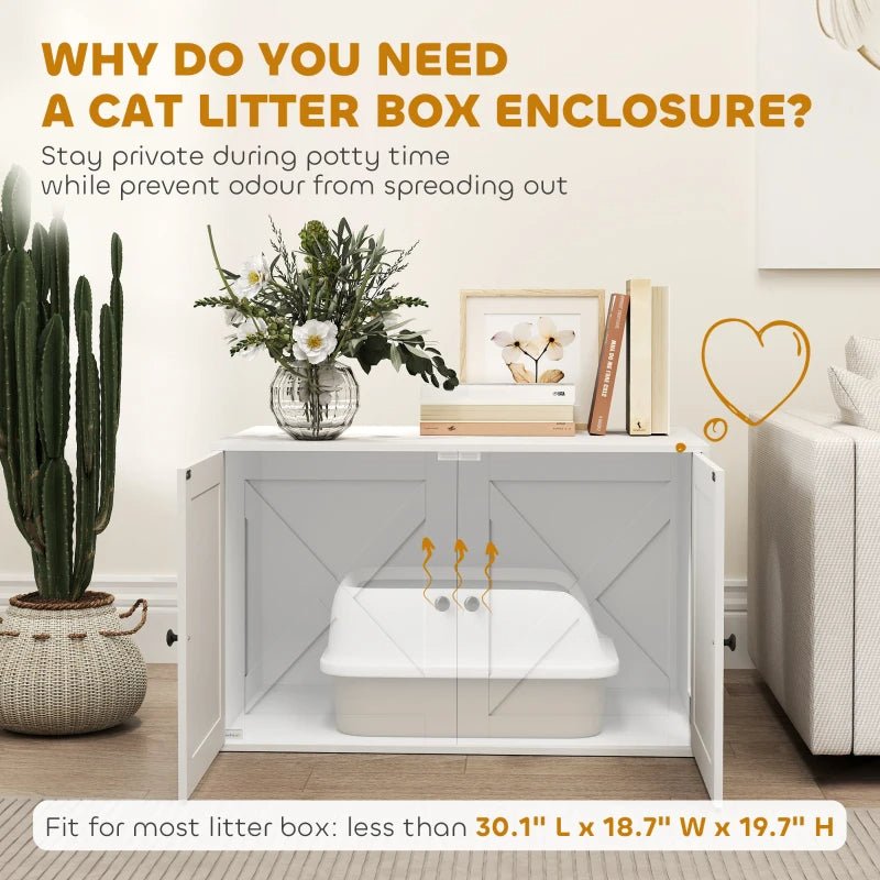 ChateauPaw™ | Luxury Cat Privacy Cabinet & Side Table - Aura Pet Elite