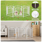 EliteTrainer™ | 8-Panel Secure Puppy Playpen - Foldable Metal Barrier for Home & Travel