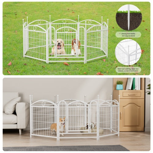 EliteTrainer™ | 8-Panel Secure Puppy Playpen - Foldable Metal Barrier for Home & Travel