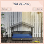 EliteCabana™ | Designer Outdoor Dog Daybed - Water-Resistant Rattan Sanctuary for Small & Medium Pets