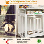 EliteLiving™ Dog Manor | Dual-Occupancy Wooden Crate - Designer End Table Kennel for Modern Homes