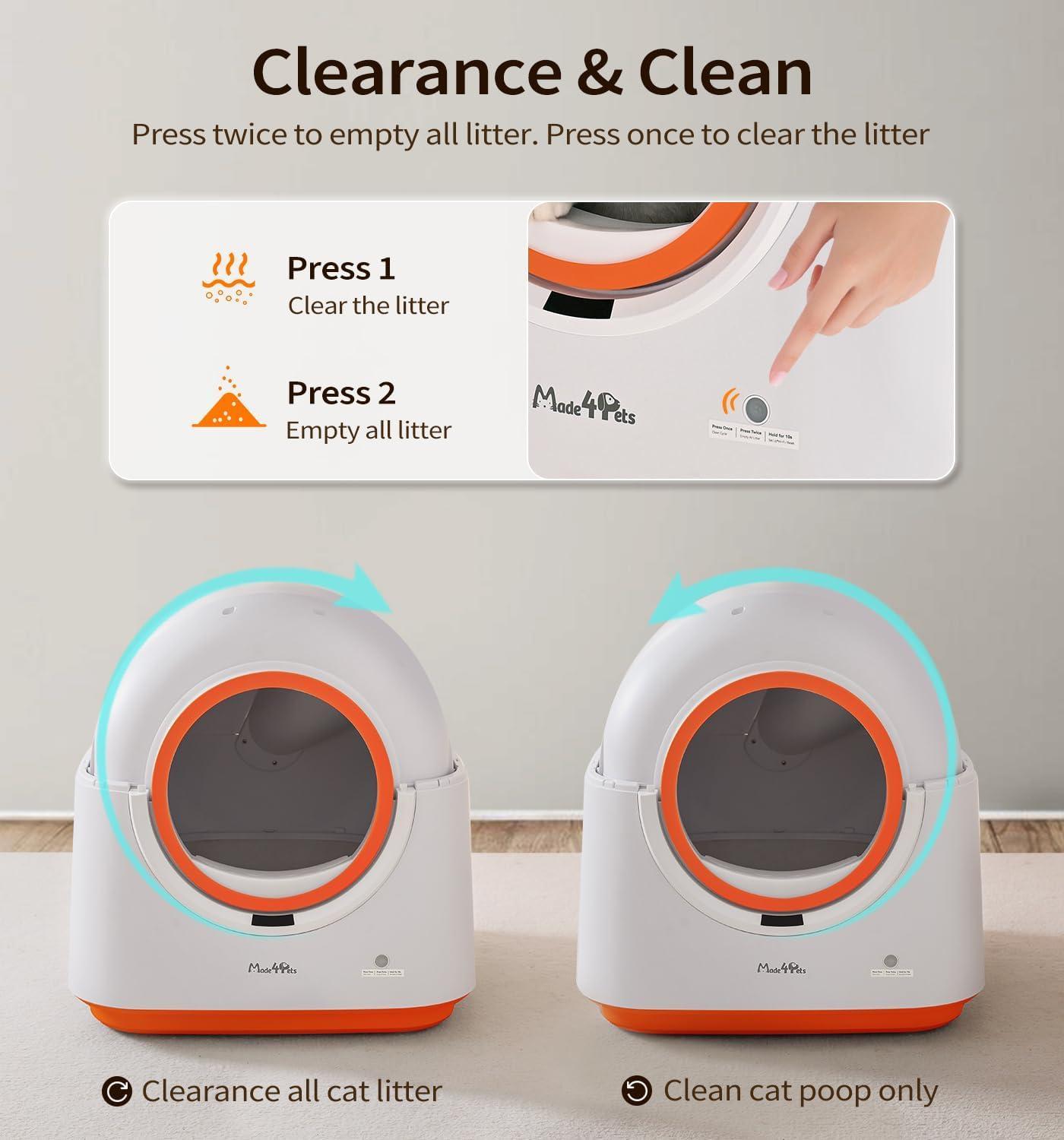 ElitePure™ Robotics | Intelligent Self-Sifting Litter Station - 24/7 Odor Control & Multi-Cat Tracking