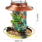 EliteLume™ | 2-in-1 Wild Bird Feeder & Garden Lantern - Solar-Charged Cardinal Feeder with S-Hook