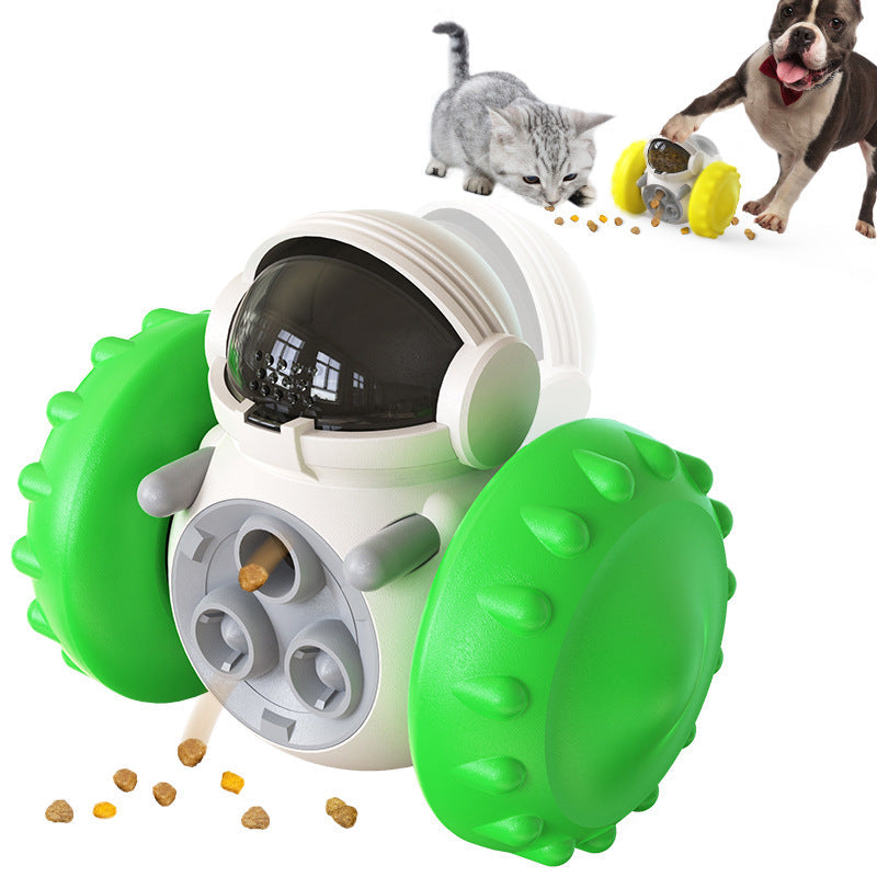 AuraPlay™ Kinetic-Bot | Smart Treat-Dispensing Robot – Anti-Boredom Puzzle Toy for Dogs & Cats