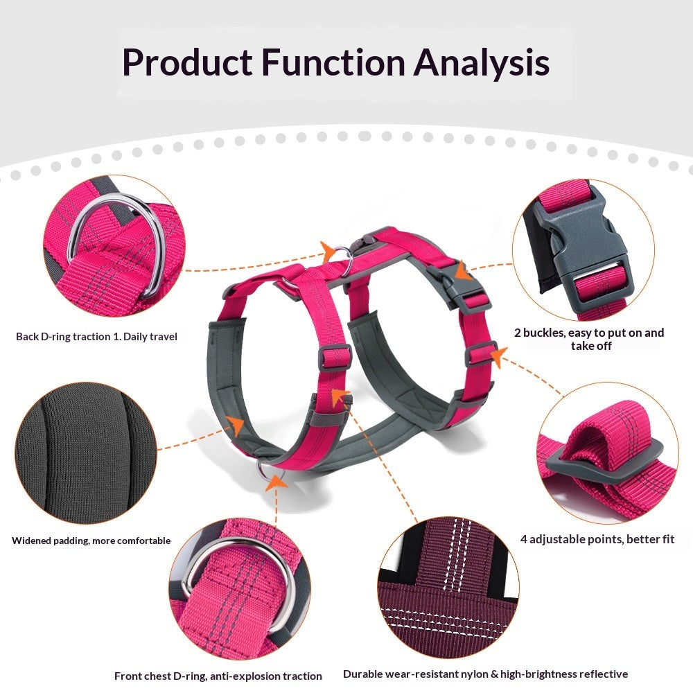 AuraGuard™ Active-Harness | Ergonomic Vest-Style Leash Set – Breathable High-Control Gear for Dogs & Puppies