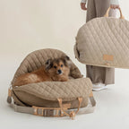 AuraGuard™ Sky-Lite | Ultra-Portable Folding Cat Carrier – Ergonomic Travel Crate with Security Lock & Shoulder Strap