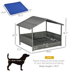 EliteCabana™ | Designer Outdoor Dog Daybed - Water-Resistant Rattan Sanctuary for Small & Medium Pets