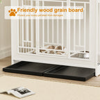 EliteLiving™ Dog Manor | Dual-Occupancy Wooden Crate - Designer End Table Kennel for Modern Homes