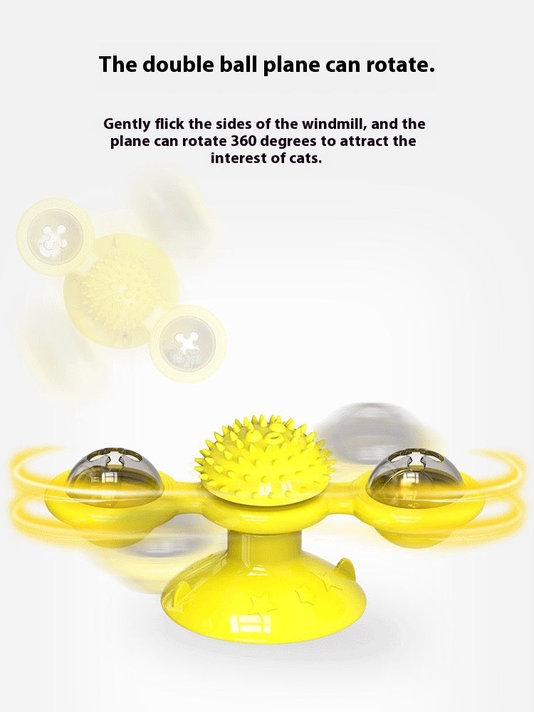 AuraPlay™ Multi-Zenith | All-in-One Interactive Play Station – Motion-Activated Tumbler & Engaging Windmill Set for Active Cats