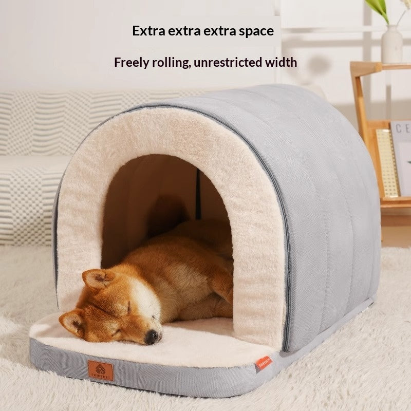 AuraEstate™ Thermo-Tent | Fully Enclosed Insulated Dog House – High-Density Heat-Lock Den for Harsh Winters