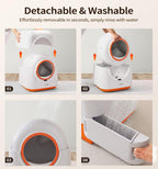 ElitePure™ Robotics | Intelligent Self-Sifting Litter Station - 24/7 Odor Control & Multi-Cat Tracking