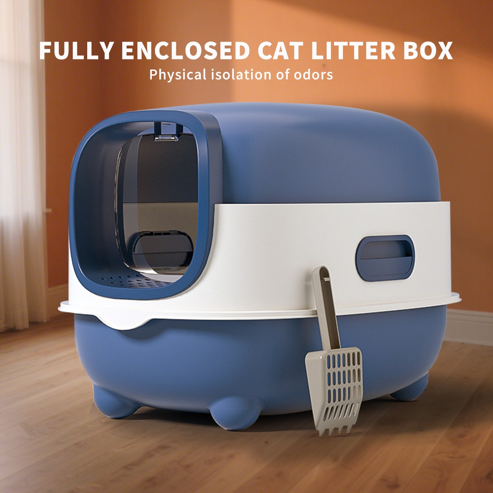 AuraPure™ Horizon XL | Spacious High-Capacity Cat Toilet – Anti-Splash & Tracking Control System for Large Breeds