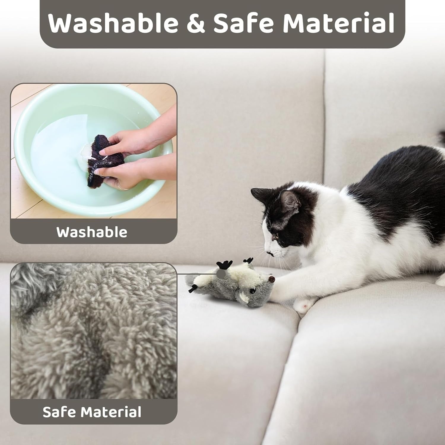 AuraPlay™ Kinetic Squirrel | Touch-Responsive USB Rechargeable Kicker – Plush Prey-Mimicking Toy for All Breeds