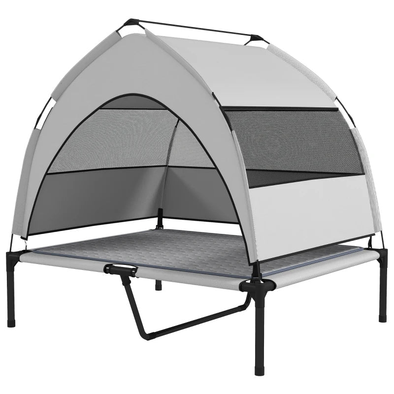 EliteExplorer™ | Raised Pet Cot & Sun-Shield - All-Terrain Travel Bed